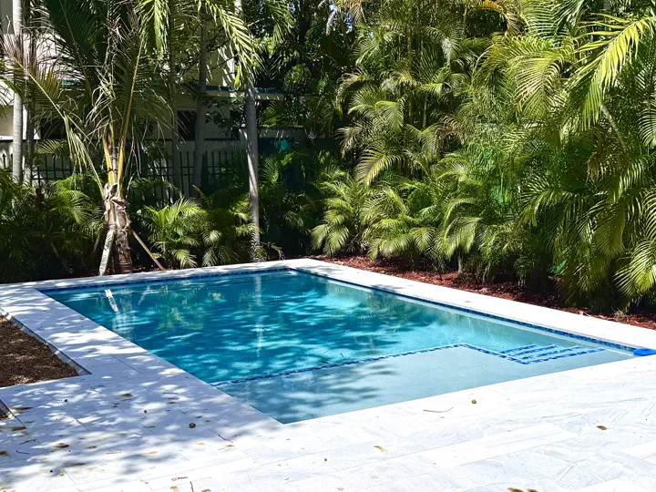 Private pool in the gated garden