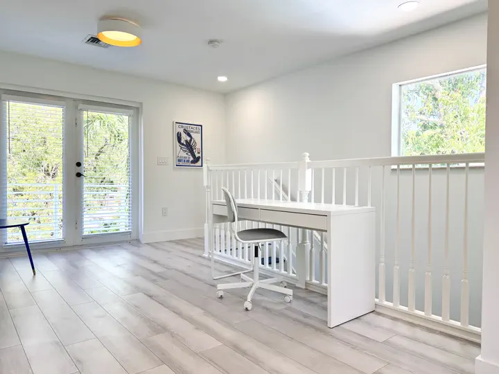 Staircase opening to the living level