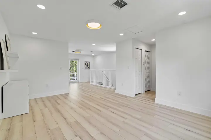 Open interior room with natural light
