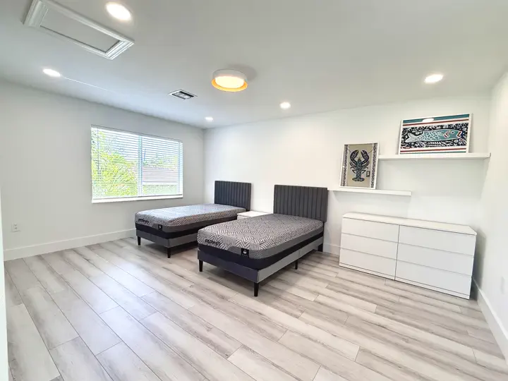 Bedroom with two beds